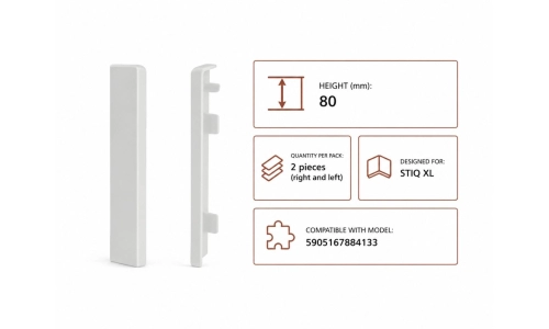 Zakończenia STIQ XL 810 lewe+prawe 271 jasny szary